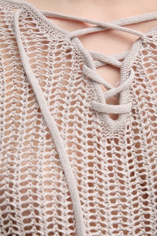 Sisley sweter 15PLM401A szary