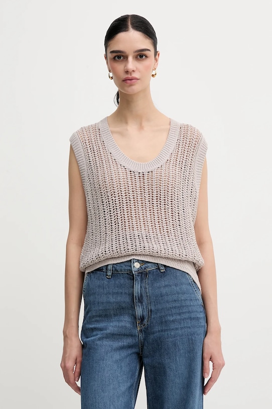 Sisley vestă subtiri bej 15PLMH00J