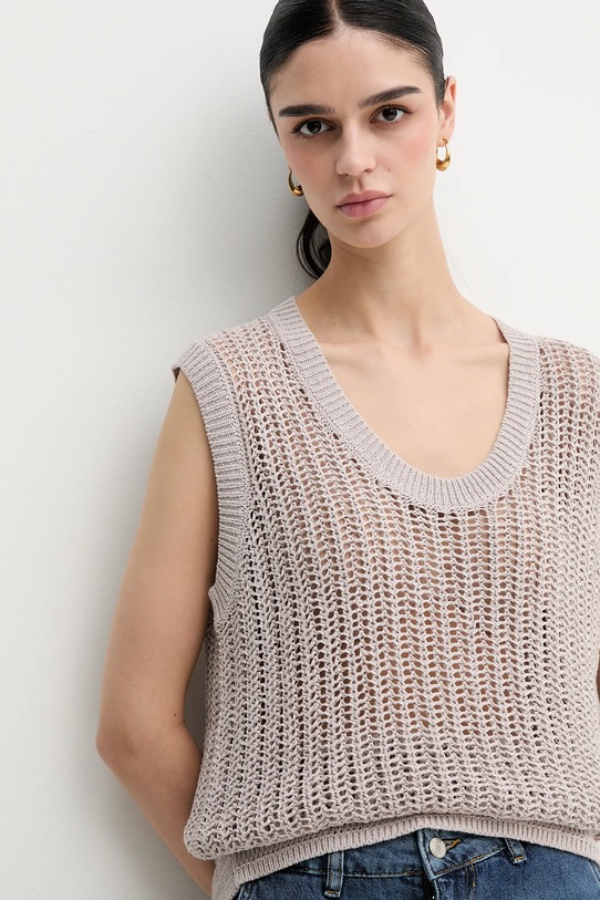 Sisley vestă bej 15PLMH00J