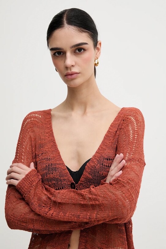 Sisley cardigan portocaliu 106CM602K