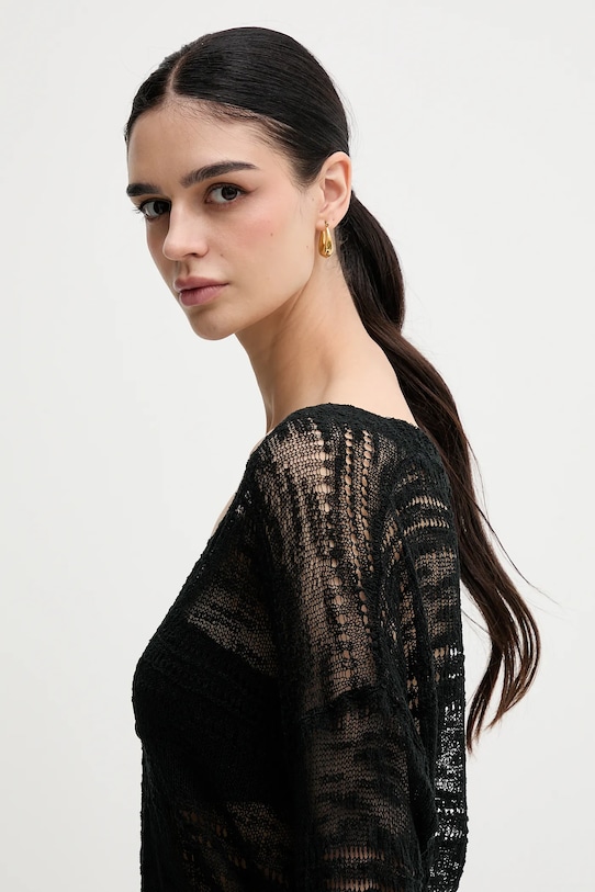 Sisley cardigan negru 106CM602K