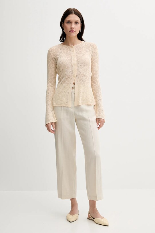 Sisley kardigan 1084M500P beżowy SS25
