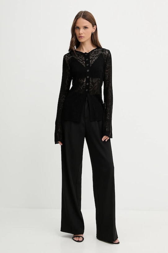 Sisley cardigan 1084M500P negru SS25