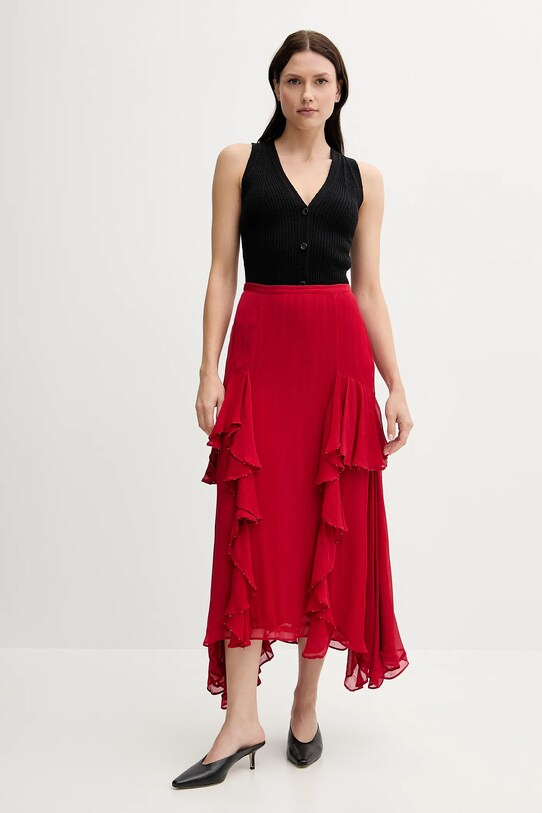 Sisley kamizelka z domieszką lnu 105GM602J czarny SS25
