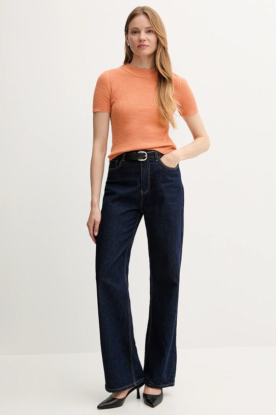 Pulover s dodatkom lana Sisley 105GM106G narančasta SS25