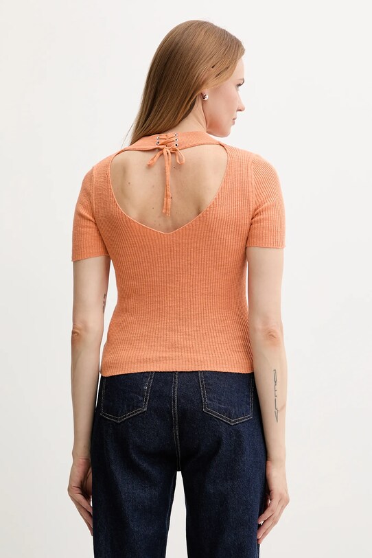 Odjeća Pulover s dodatkom lana Sisley 105GM106G narančasta