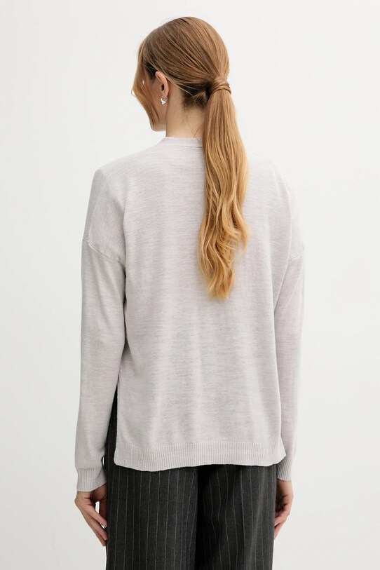Abbigliamento Sisley cardigan con aggiunta di lino 105GM602M grigio