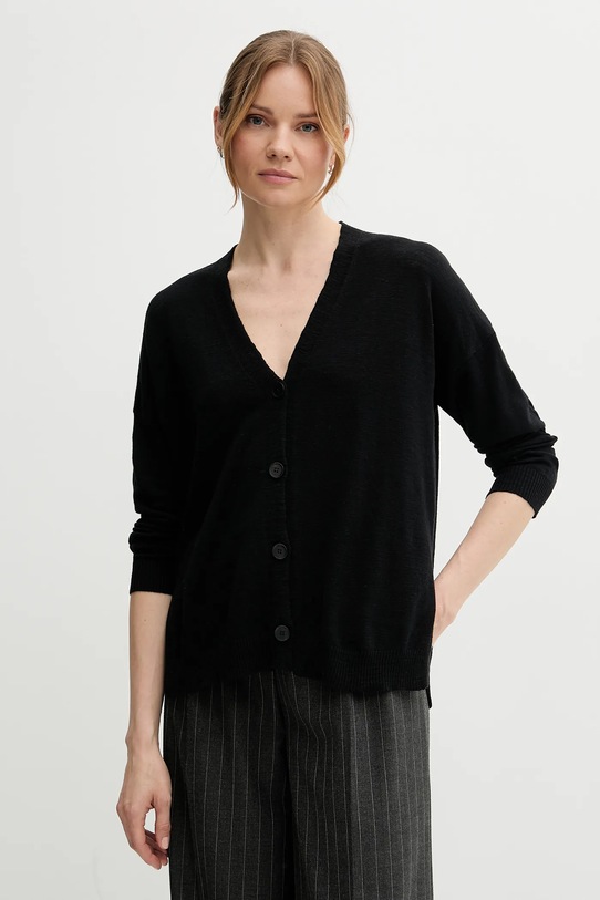 Кардиган з домішкою льону Sisley інші чорний 105GM602M
