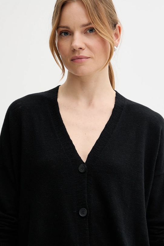 Кардиган з домішкою льону Sisley чорний 105GM602M
