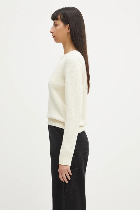 Sporty & Rich sweter bawełniany Vendome Knitted WS065606205WH37 beżowy SS25