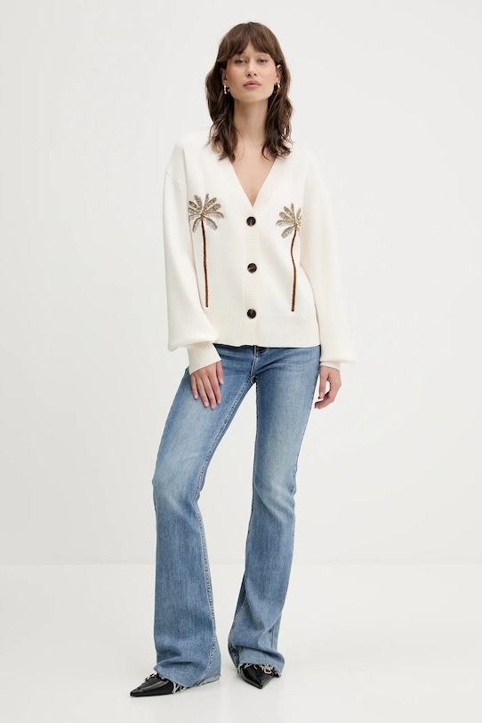 Never Fully Dressed kardigan NFDKN644 beżowy SS25