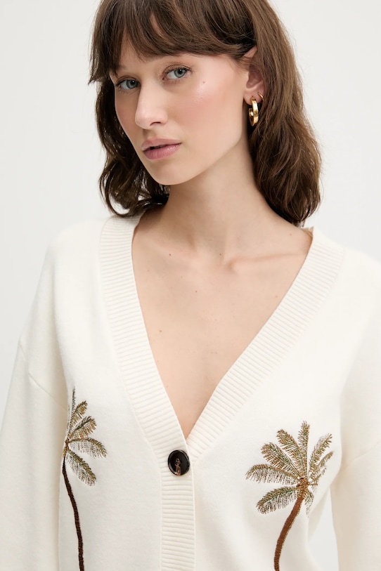 Never Fully Dressed kardigan beżowy NFDKN644