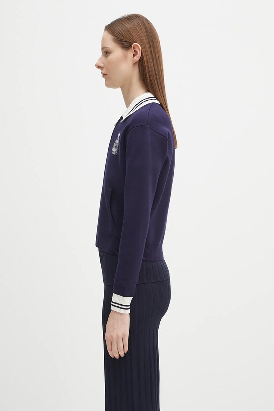 Sporty & Rich cardigan Royal Club Zipped CA006620219BL106 navy SS25