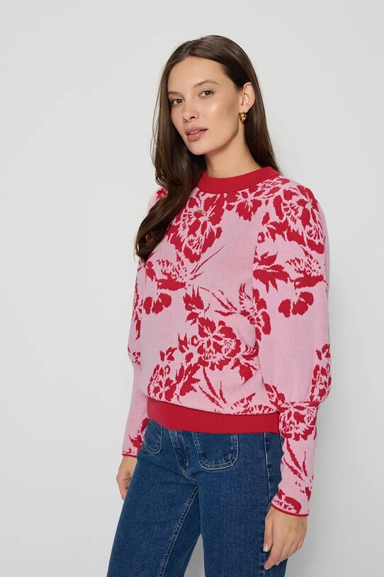 Хлопковый свитер Bizuu FLORIA FLORIA.ROZOWY.SS25 розовый SS25