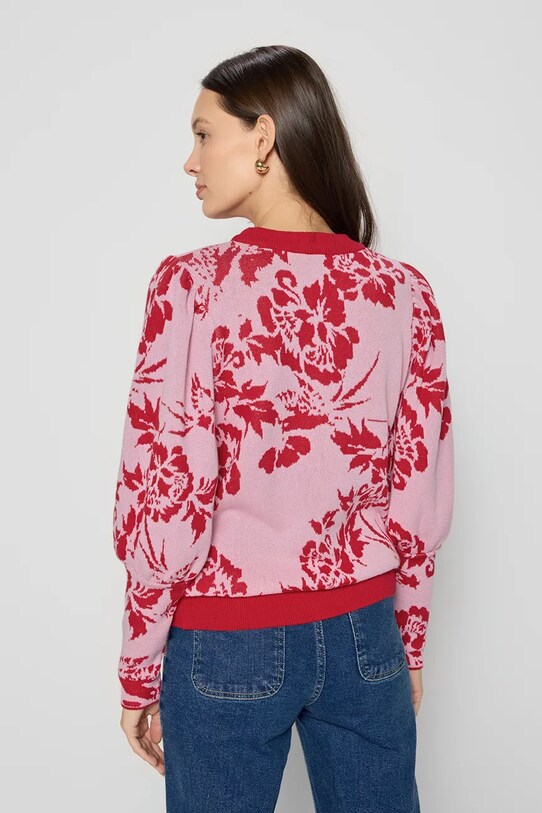 Одежда Хлопковый свитер Bizuu FLORIA FLORIA.ROZOWY.SS25 розовый