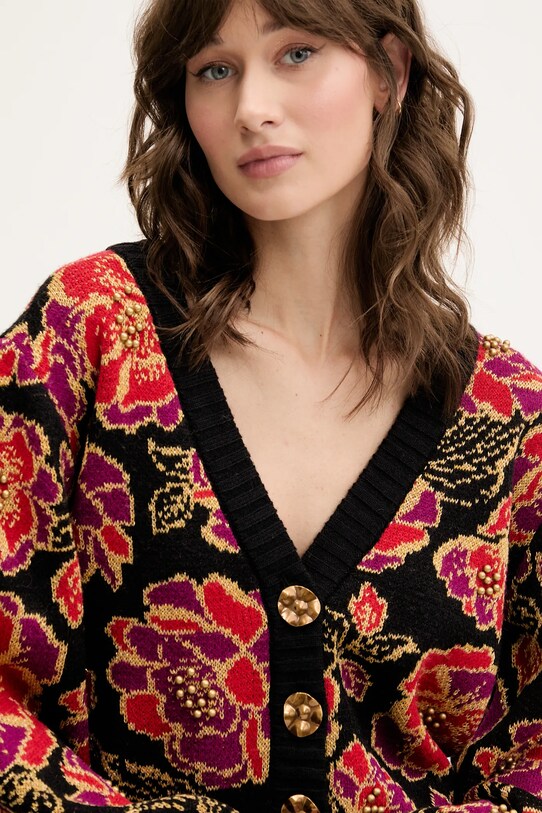 Farm Rio cardigan din amestec de lână negru 328846
