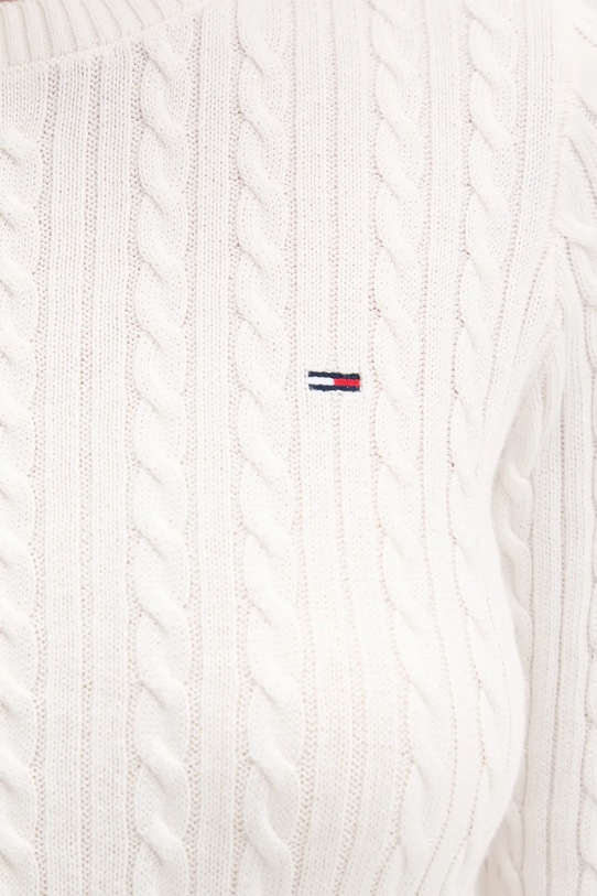 Tommy Jeans sweter bawełniany DW0DW22165 beżowy