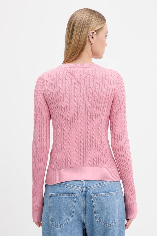 Odzież Tommy Jeans sweter bawełniany DW0DW22165 różowy