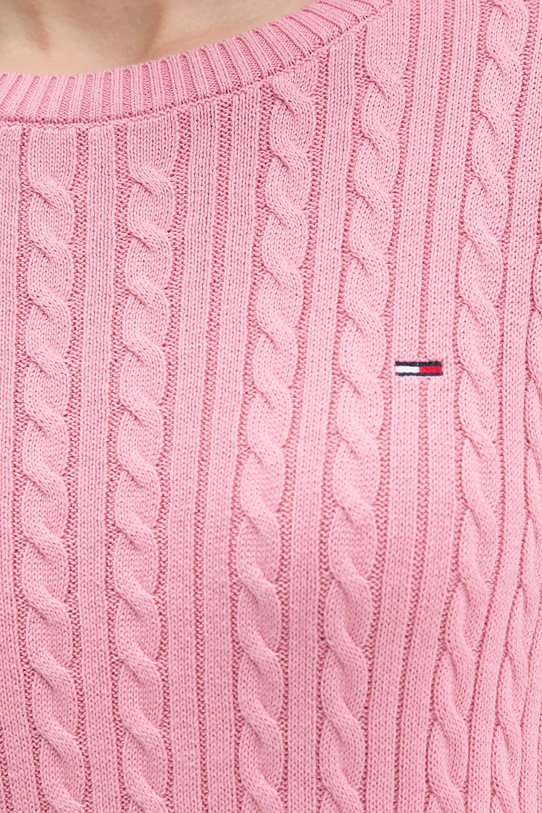 Tommy Jeans sweter bawełniany DW0DW22165 różowy