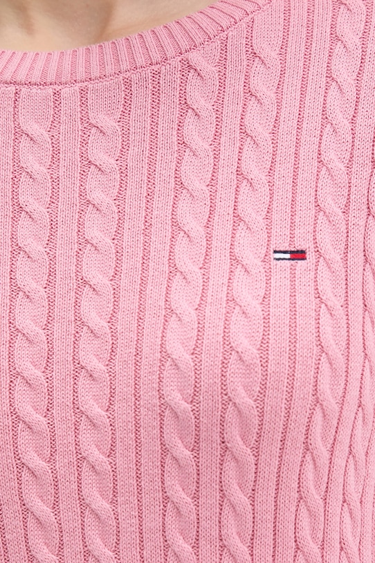 Tommy Jeans sweter bawełniany DW0DW22165 różowy