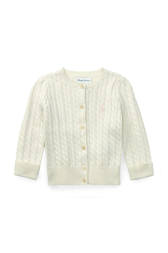 Дитячий бавовняний кардиган Polo Ralph Lauren інші бежевий 310543047008
