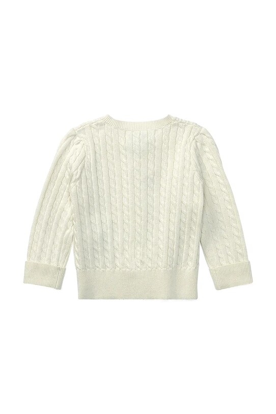 Дитячий бавовняний кардиган Polo Ralph Lauren 310543047008 бежевий SS25