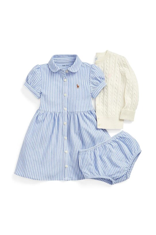 Dziewczynka Polo Ralph Lauren kardigan bawełniany niemowlęcy 310543047008 beżowy