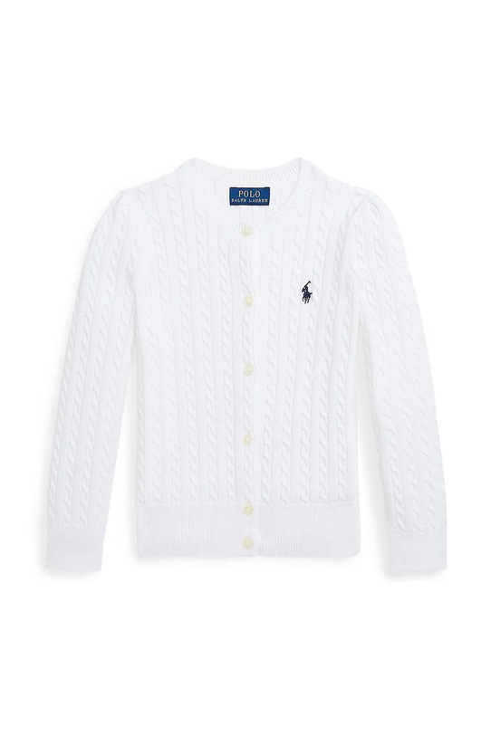 Polo Ralph Lauren cardigan copii 312543047064 alb SS25