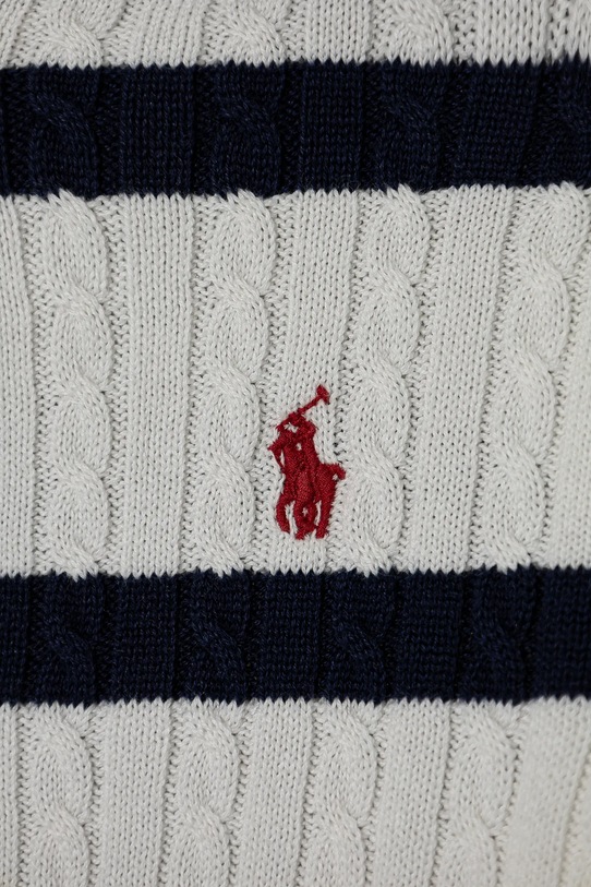 Dievča Detský bavlnený kardigan Polo Ralph Lauren 313956836001 biela