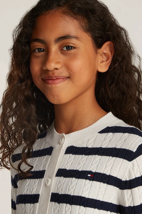 Dětský svetr Tommy Hilfiger bílá KG0KG08282.98.122.PPYA
