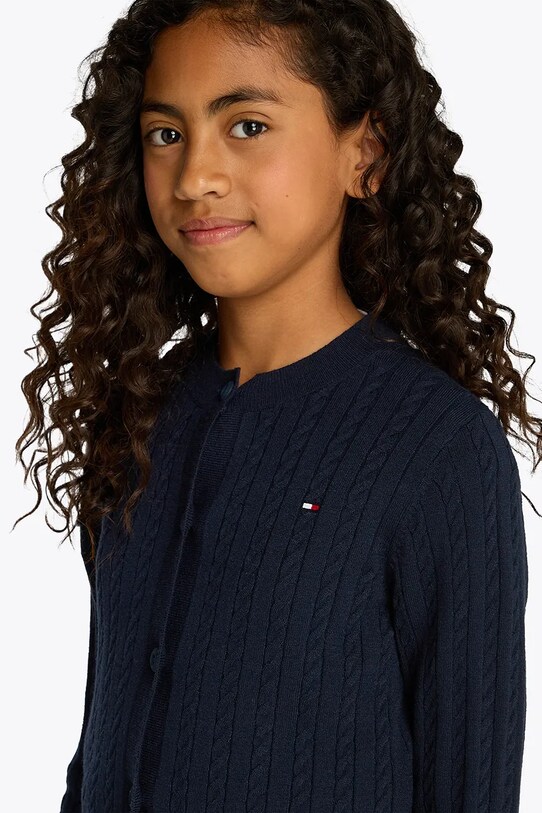 Детский кардиган Tommy Hilfiger KG0KG08282.98.122.PPYA тёмно-синий