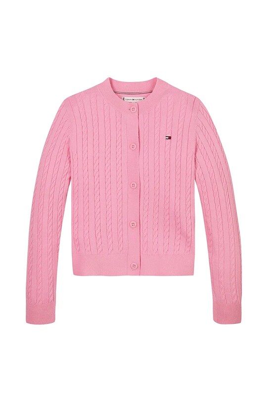 Детский кардиган Tommy Hilfiger KG0KG08282.128.176.PPYA розовый SS25