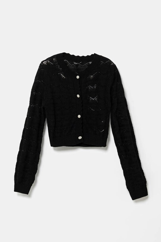 Дитячий вовняний кардиган Guess тонкий чорний J5RR02.Z3CD0.PPYA