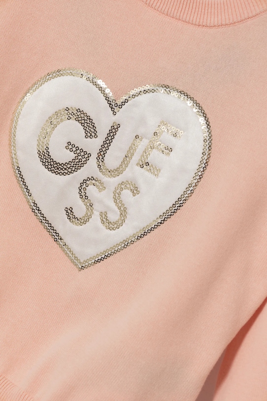 Дівчинка Дитячий бавовняний светр Guess K5RR00.Z3CG0.PPYA помаранчевий