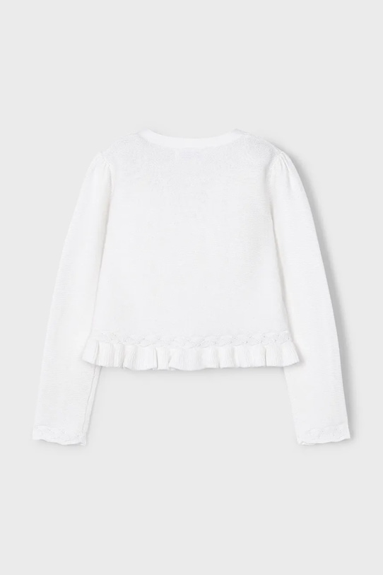 Mayoral kardigan dziecięcy 3374.6B.Mini.PPYA biały SS25