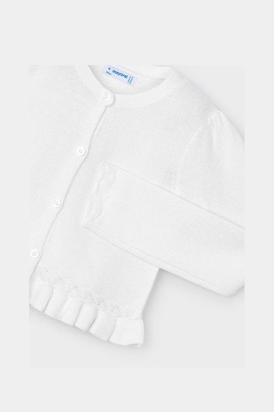 Dziewczynka Mayoral kardigan dziecięcy 3374.6B.Mini.PPYA biały