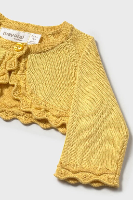 Дівчинка Кардиган для немовлят Mayoral Newborn 318.2J.Newborn.PPYH жовтий