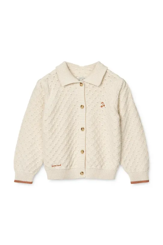 Liewood cardigan di cotone bambino/a Jane Knit Cardigan LW19948 beige SS25