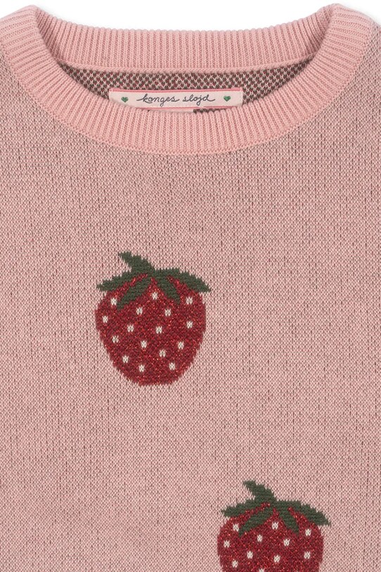 Lány Konges Sløjd gyerek pulóver LAPIS LUREX KNIT BLOUSE KS102260 rózsaszín