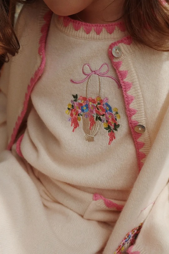 Dětský vlněný kardigan Konges Sløjd COLLETTE KNIT CARDIGAN KS102823