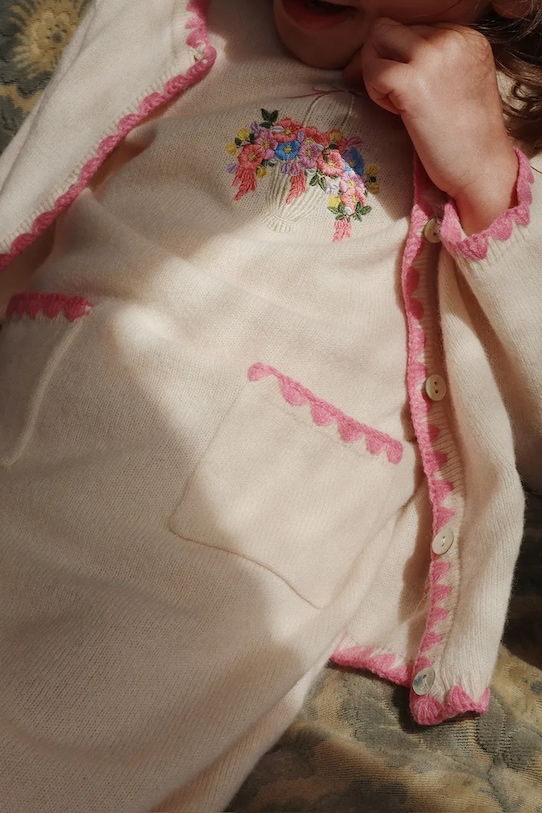 Dětský vlněný kardigan Konges Sløjd COLLETTE KNIT CARDIGAN KS102823