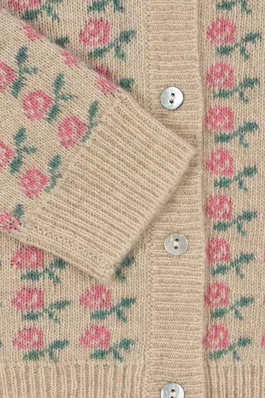 Konges Sløjd kardigan wełniany dziecięcy BELOU KNIT CARDIGAN KS102858 beżowy