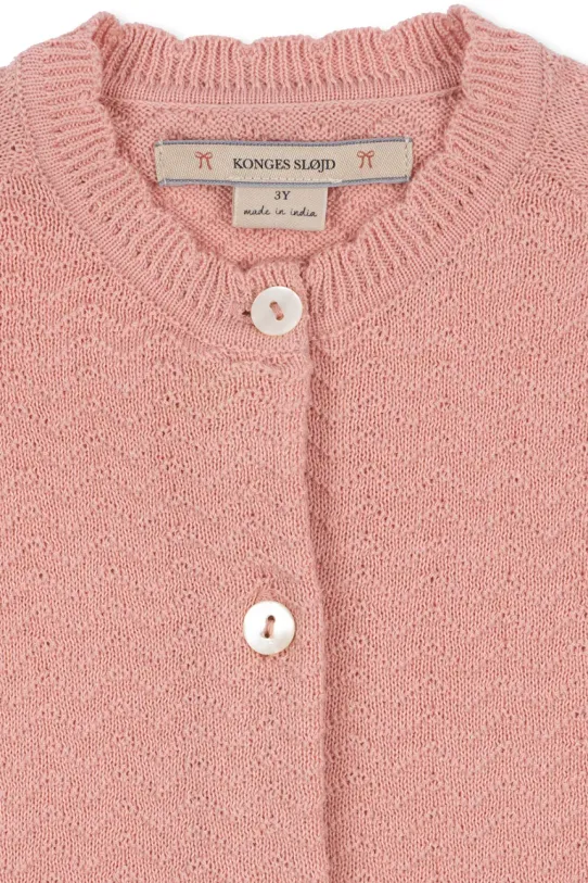 BIMBA Konges Sløjd cardigan di cotone bambino/a CYPRES CARDIGAN GOTS KS102417 rosa