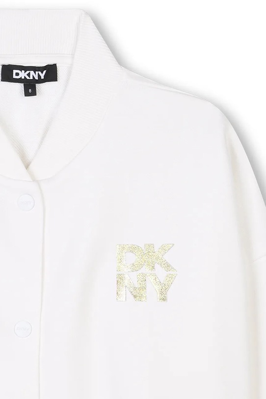 Παιδικό μπουφάν bomber Dkny λευκό D62284.156.162