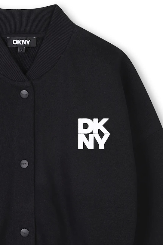 Παιδικό μπουφάν bomber Dkny μαύρο D62284.156.162