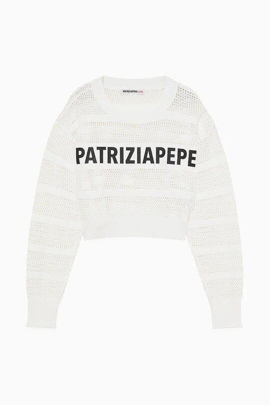 Детский свитер Patrizia Pepe W146 остальные белый 7K0056