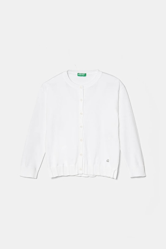 United Colors of Benetton cardigan din bumbac pentru copii uni alb 1098C500R.G.Seasonal