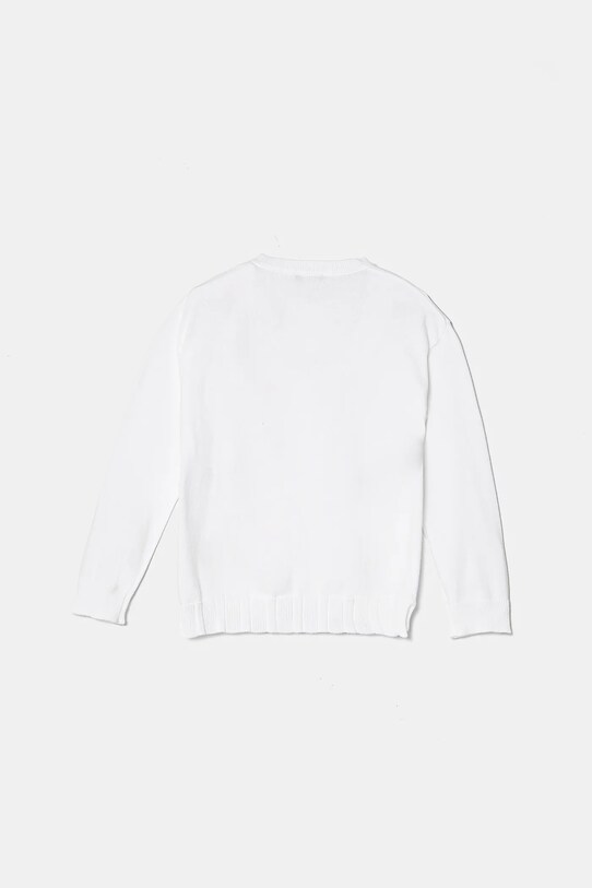 Παιδική βαμβακερή ζακέτα United Colors of Benetton 1098C500R.G.Seasonal λευκό SS25