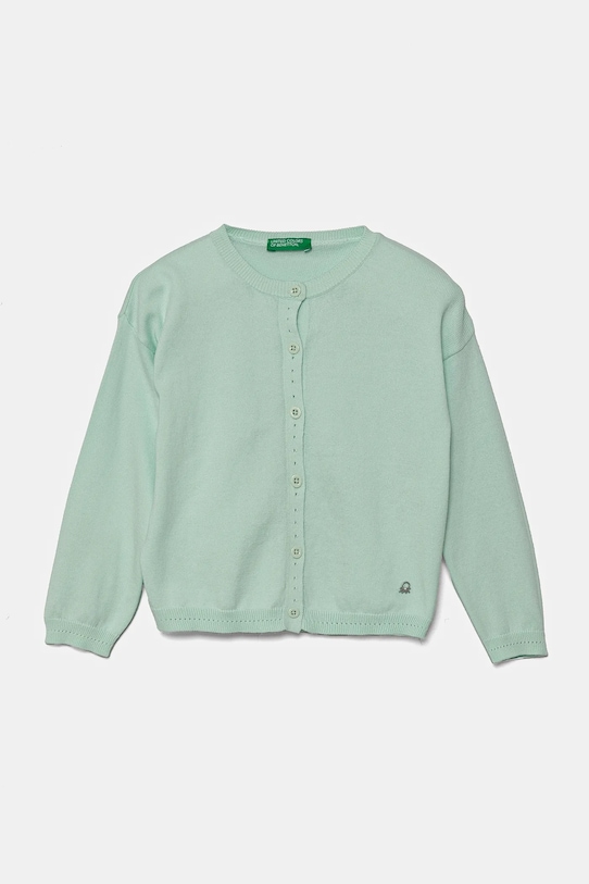 Детский хлопковый кардиган United Colors of Benetton остальные зелёный 1098G500P.P.Seasonal