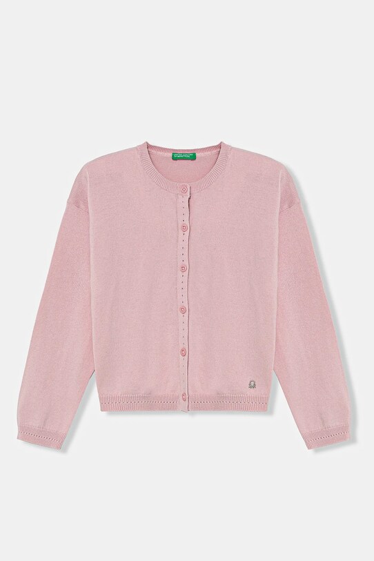 Детский хлопковый кардиган United Colors of Benetton остальные розовый 1098G500P.P.Seasonal